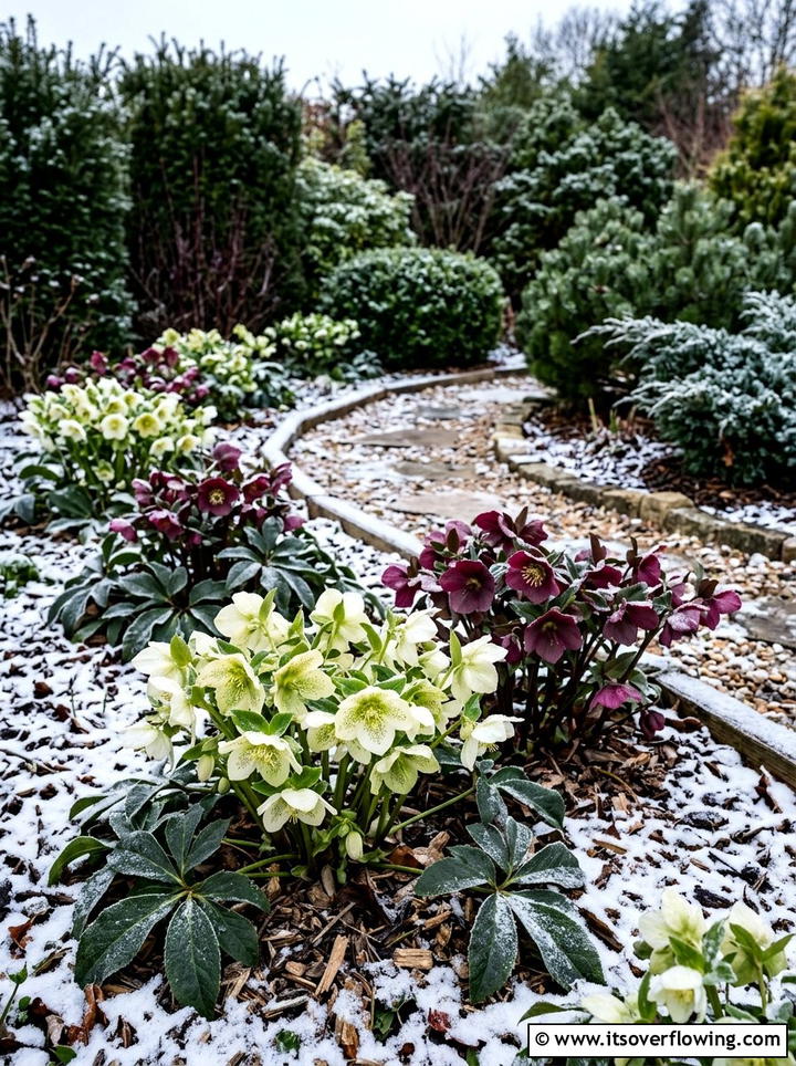 Hellebore winter garden - 25 garden ideas for clay soil