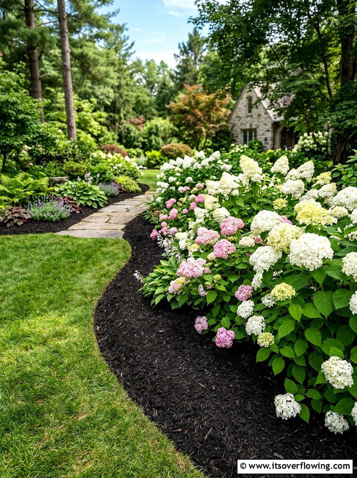 Hemlock Mulch Garden Border - 25 cheap garden ideas with mulch
