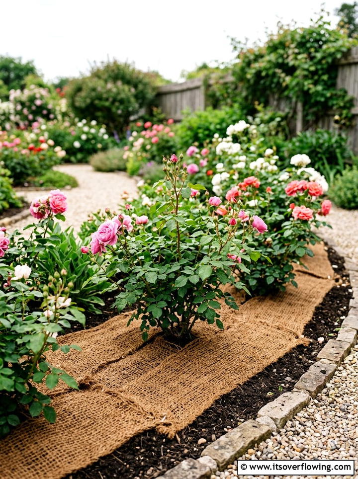Hemp Fiber Weed Mat - 25 garden ideas with sustainable materials