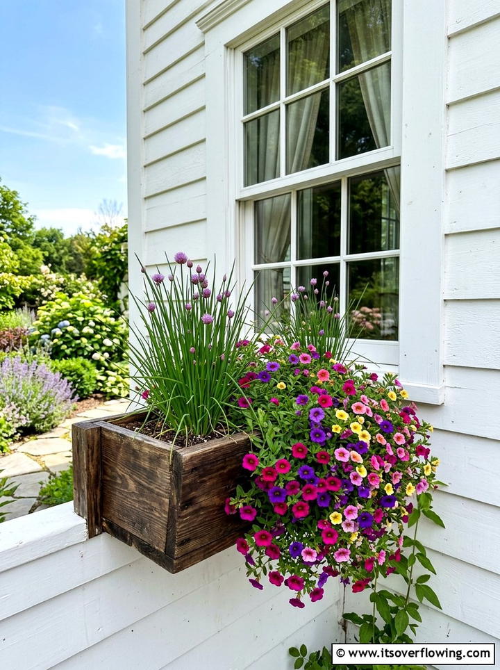 Herb And Flower Window Box - 25 garden design ideas with herbs and flowers
