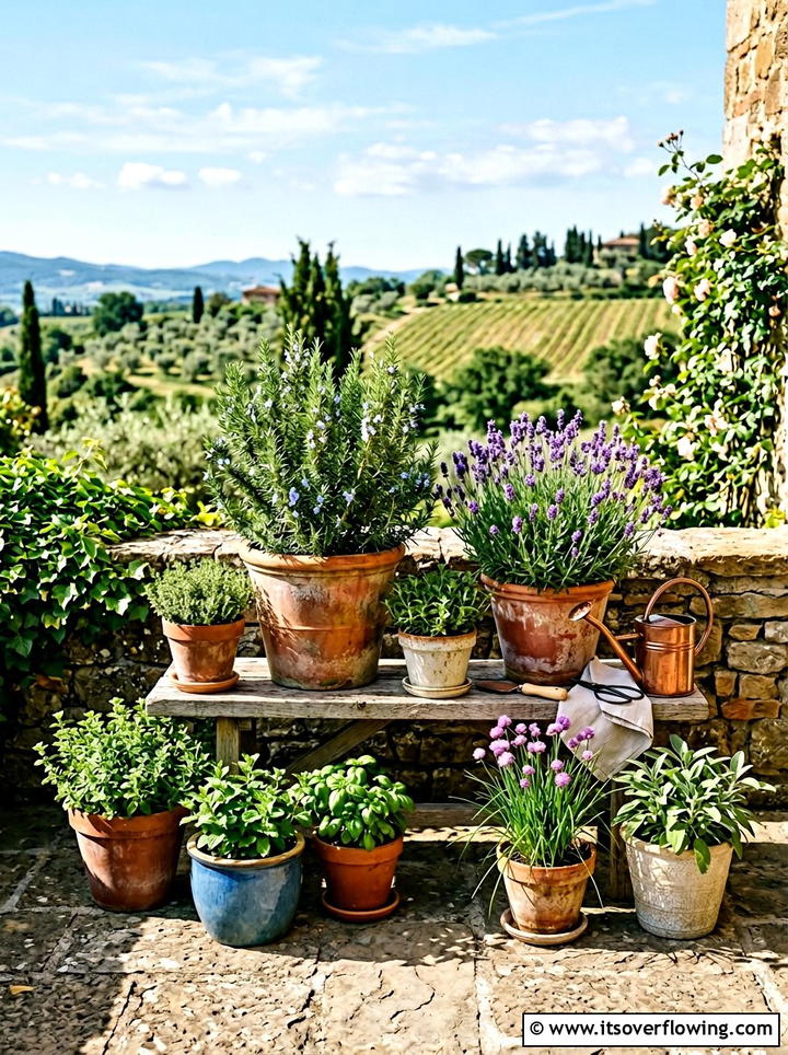 Herb Container Garden - 25 backyard decorating ideas with zen retreat vibe
