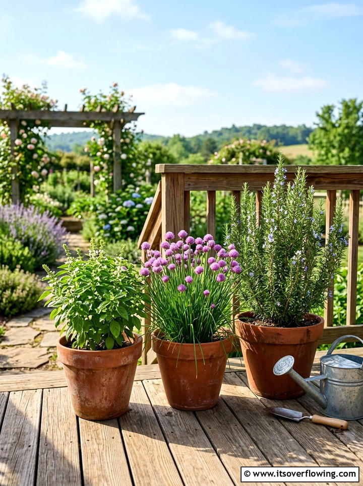 Herb Garden - 25 backyard ideas with pollinator garden