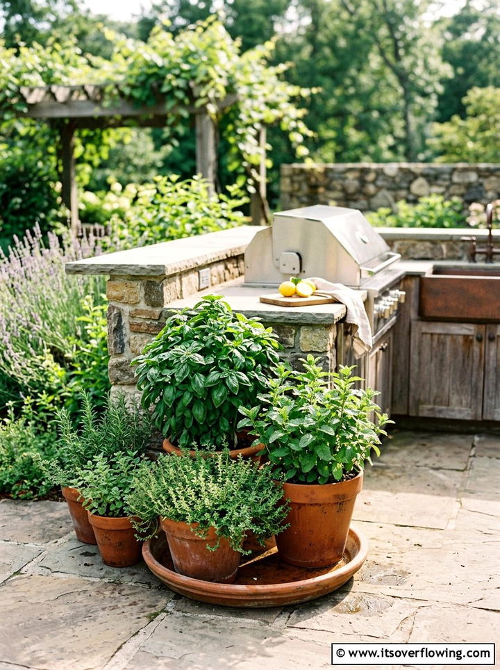 Herb Garden Container Arrangement - 25 garden design ideas with container clusters