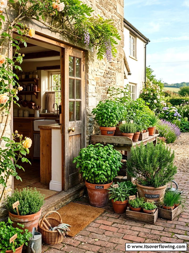 Herb Garden Kitchen Door - 25 garden design ideas for farmhouse landscapes