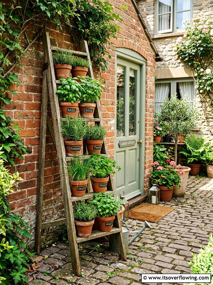 Herb Garden Ladder - 25 garden decor ideas