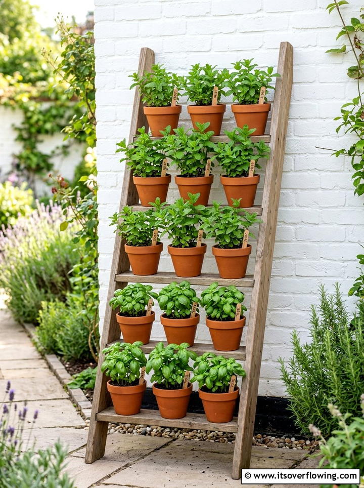 Herb Garden Ladder - 25 garden decor ideas diy