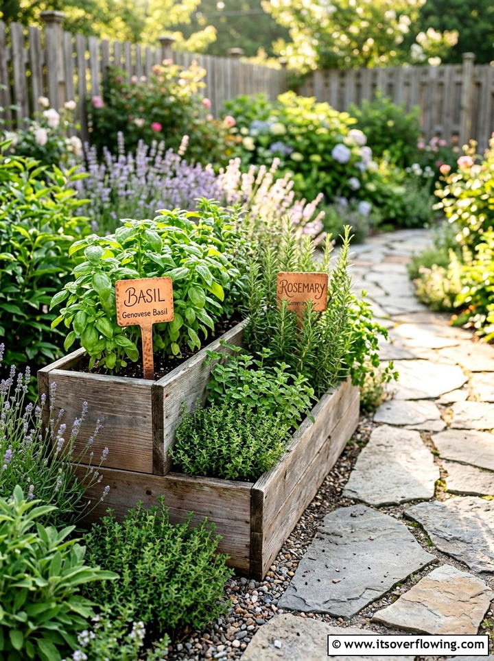 Herb Garden Marker - 25 creative garden ideas with personalized signs