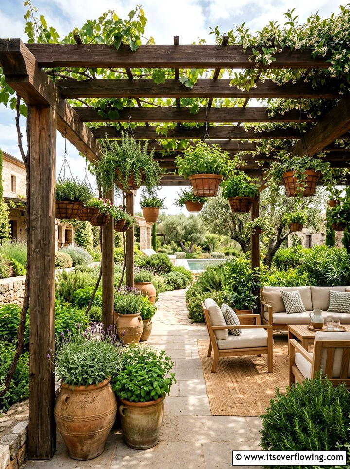 Herb Garden Under Pergola - 25 garden decor ideas with herb displays