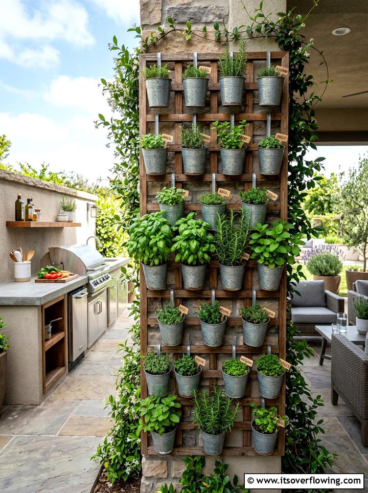 Herb Garden Wall - 25 creative garden ideas for patios