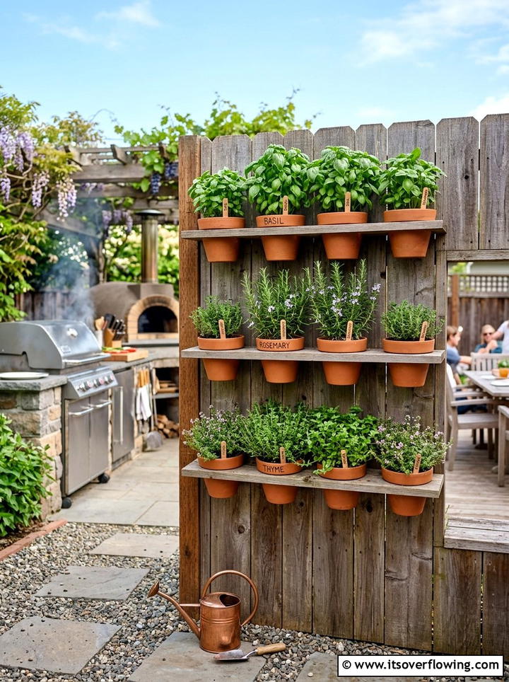 Herb Garden Wall - 25 garden ideas with fence decor