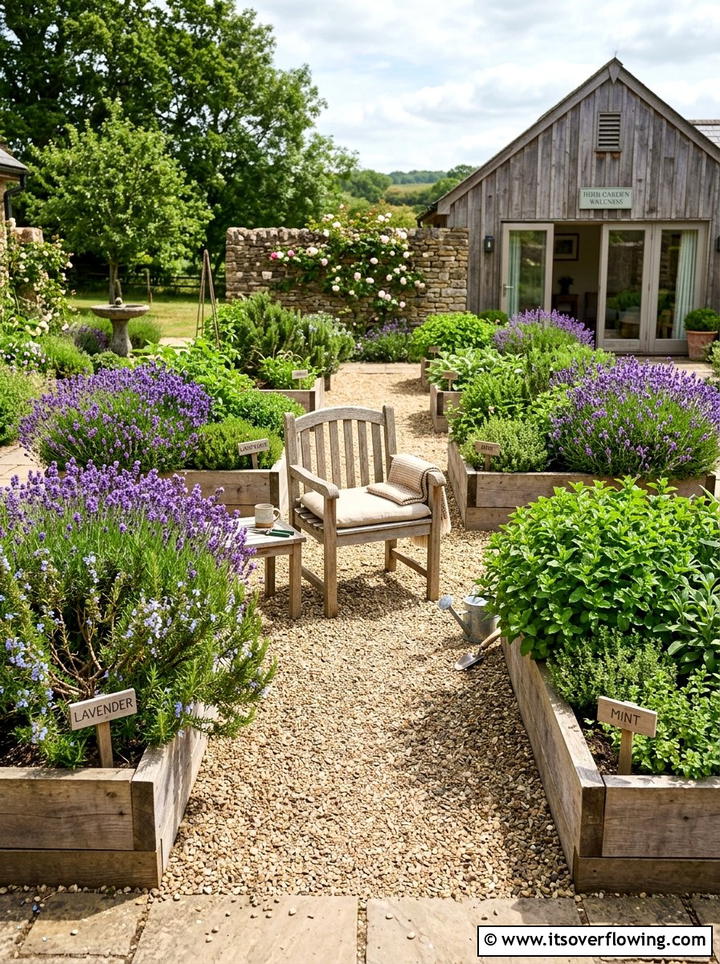 Herb Garden Wellness - 25 backyard ideas with meditation corner