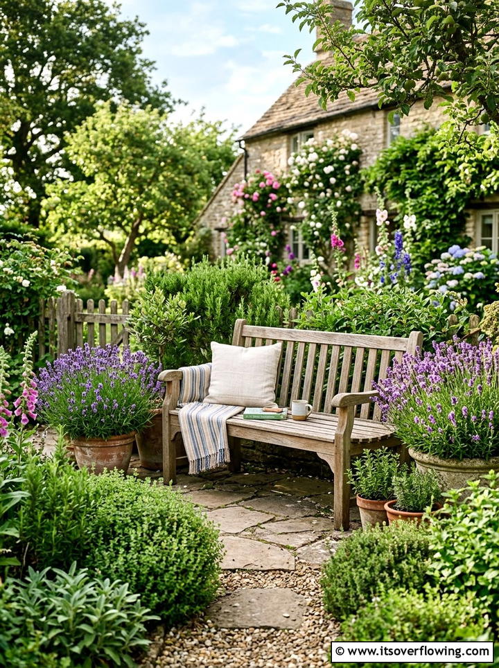 Herb Garden With Bench - 25 garden decor ideas with herb displays