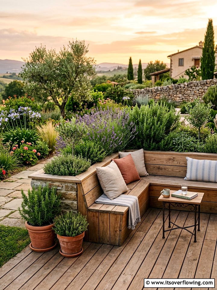 Herb Garden With Seating - 25 small garden ideas with raised beds