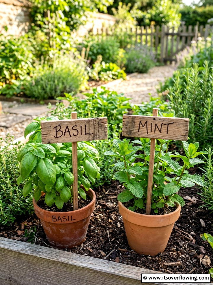 Herb Markers From Wood Shims - 25 recycled garden ideas with wood scraps