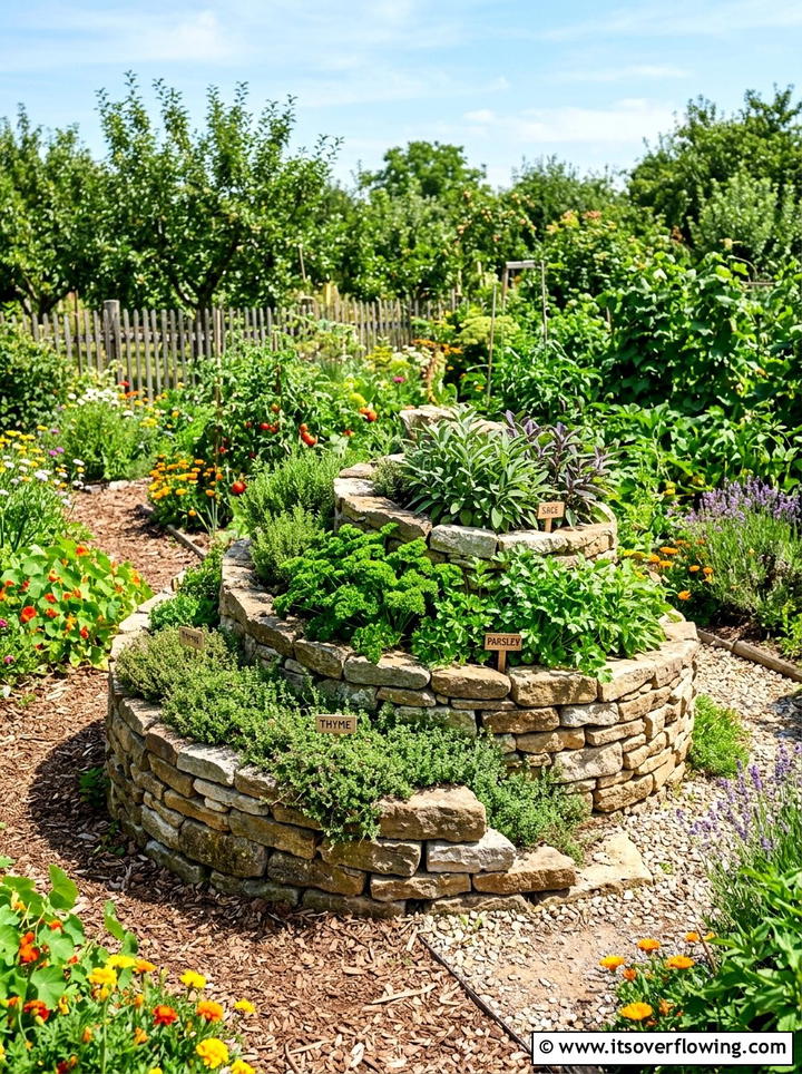 Herb Spiral - 25 small garden ideas for backyard