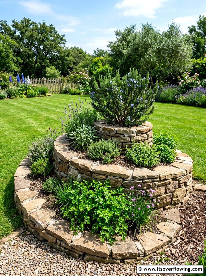 Herb Spiral - 25 small garden ideas with herbs