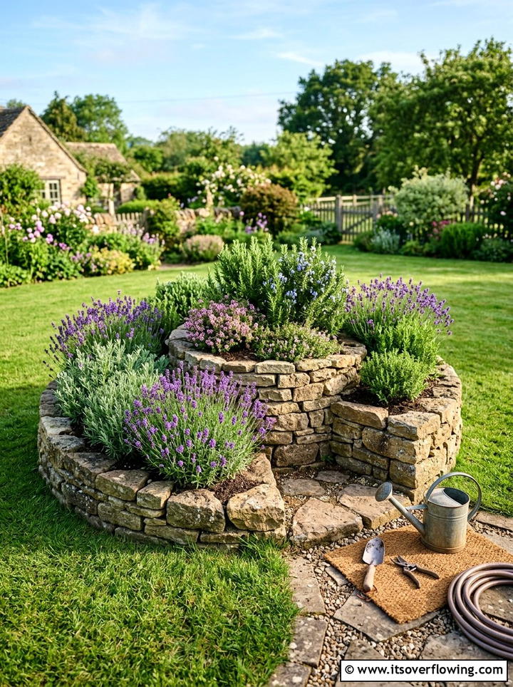 Herb Spiral - 25 garden ideas with herbs