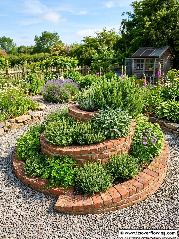 Herb Spiral Garden - 25 garden decor ideas for large gardens