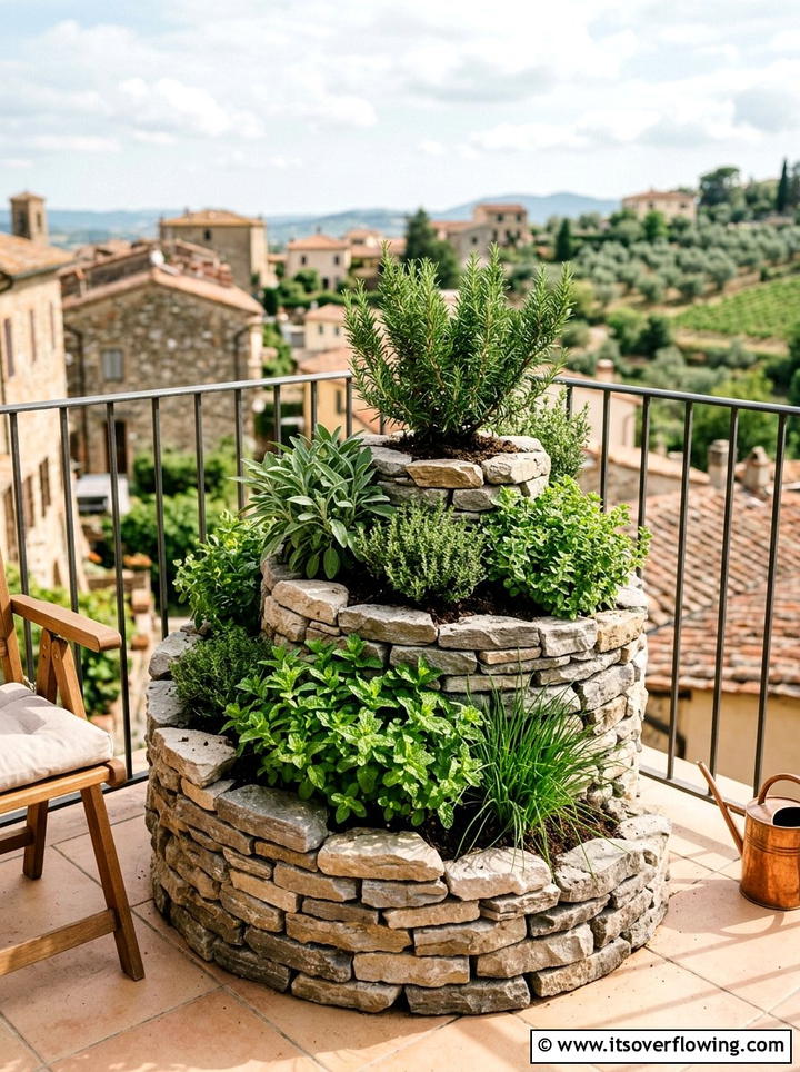 Herb Spiral Planter - 25 garden ideas for apartments