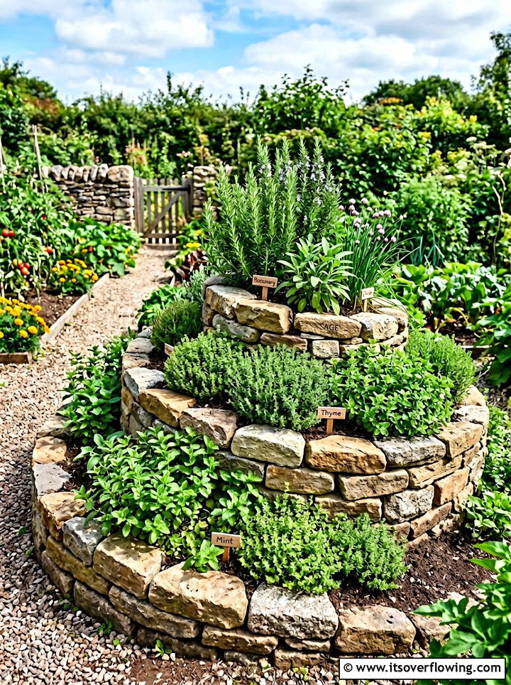 Herb Spiral Planter - 25 small garden ideas for townhouses