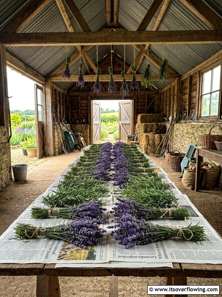 Herb drying paper surface - 25 recycled garden ideas with newspapers