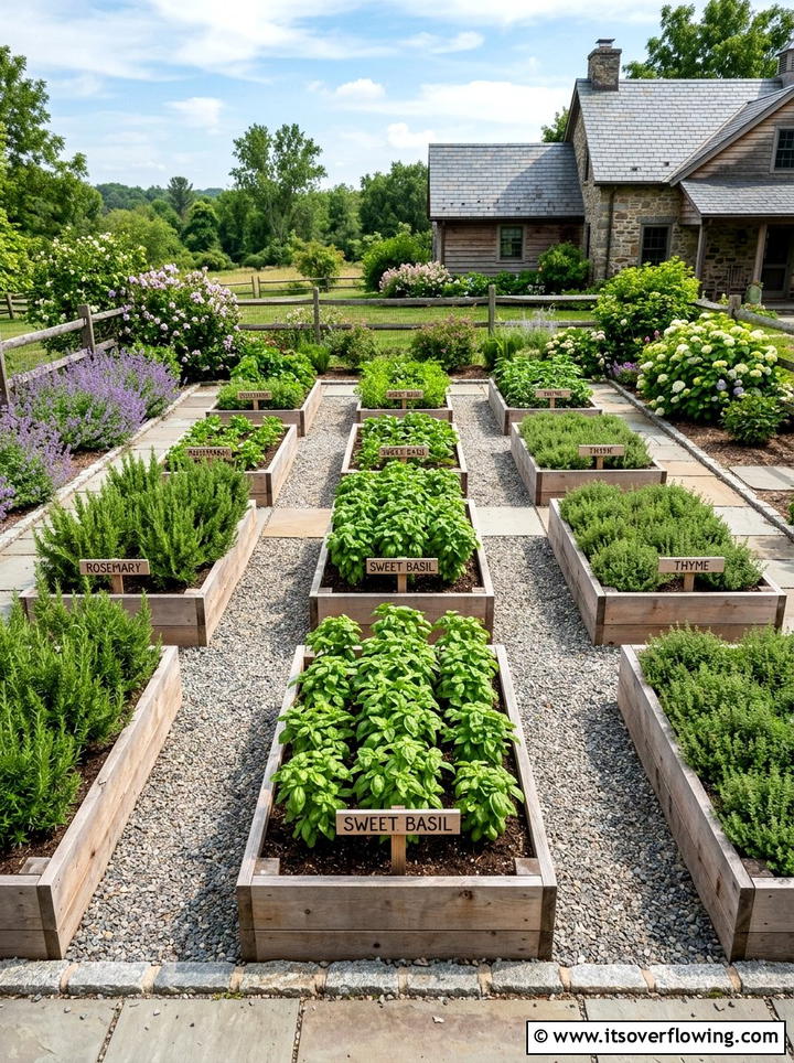 Herb garden layout - 25 garden ideas for cottage homes