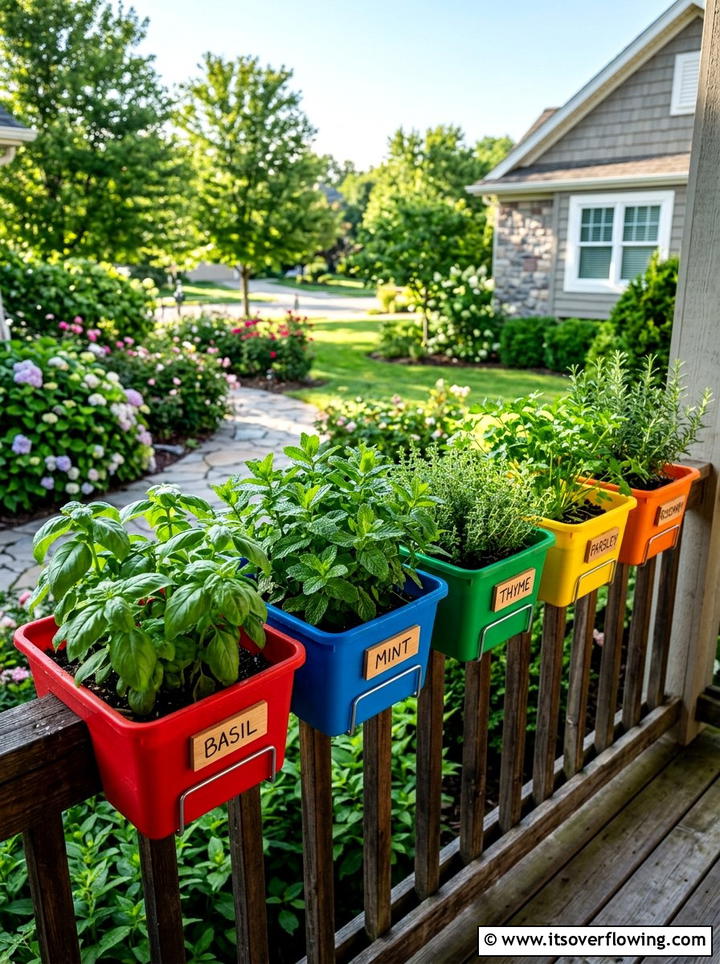 Herb garden plastic container - 25 recycled garden ideas with storage bins