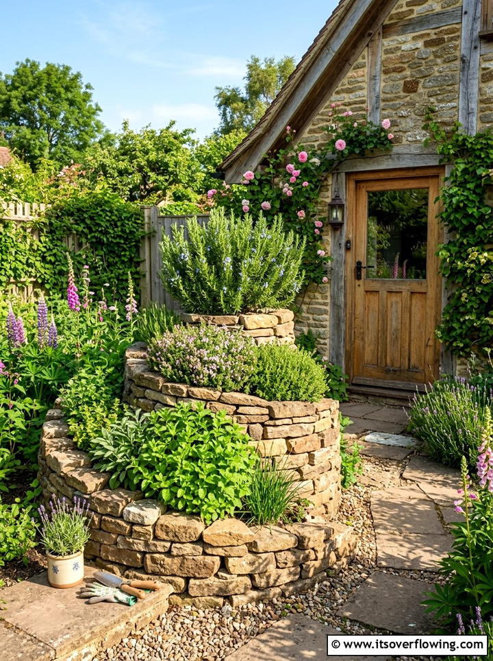 Herb spiral garden - 25 garden design ideas for small yards