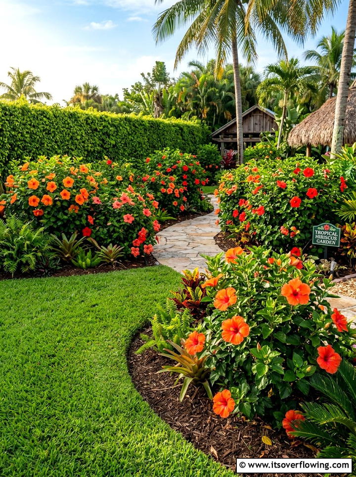 Hibiscus Flower Garden - 25 garden ideas for tropical style