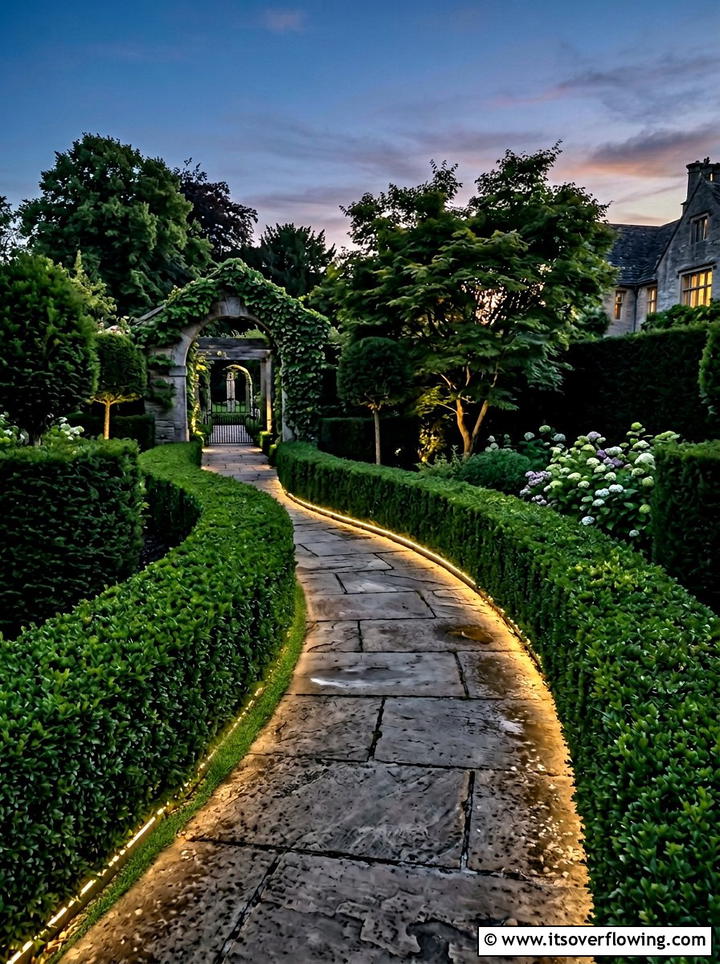 Hidden lights for garden bushes - 25 small garden ideas with lighting
