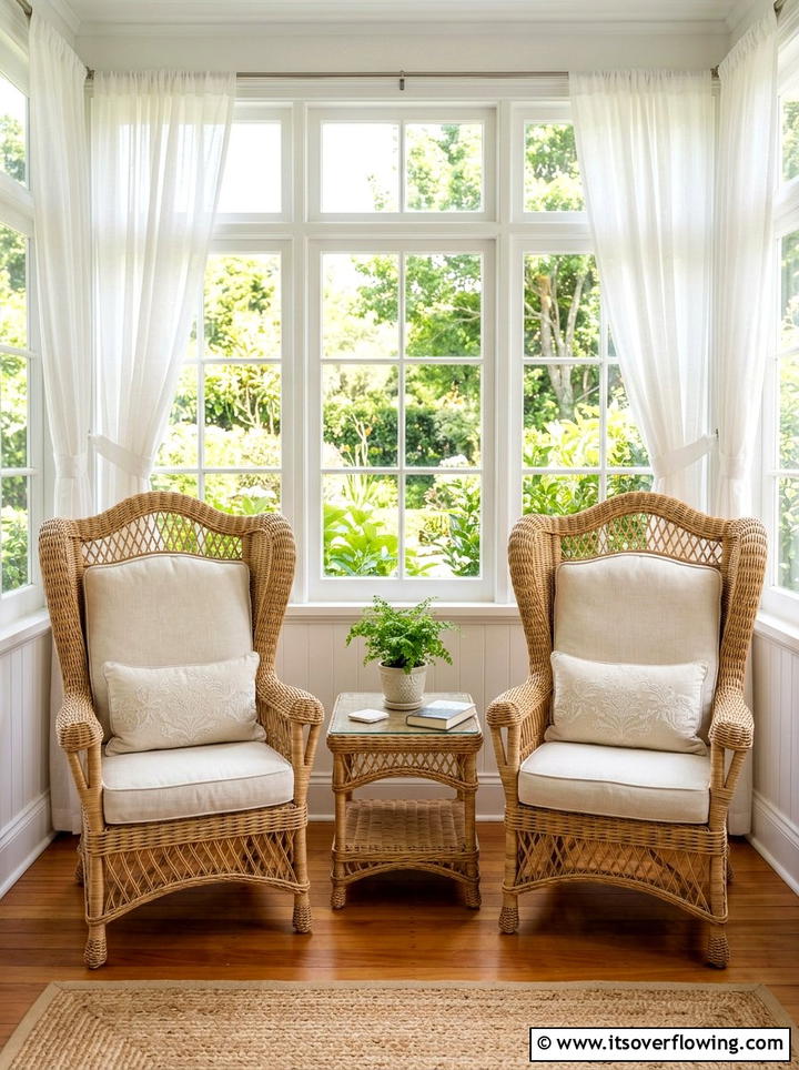 High Back Wicker Chair - 25 front porch ideas with wicker furniture