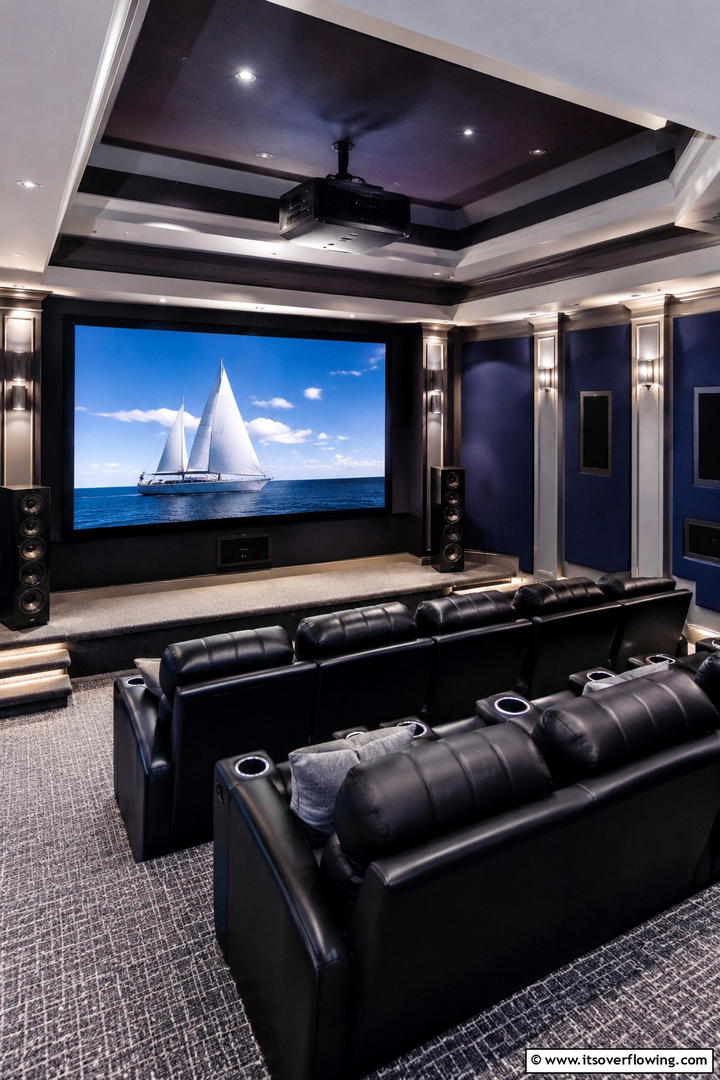High Tech Haven - 20 Man Cave Living Room Ideas for the Ultimate Retreat