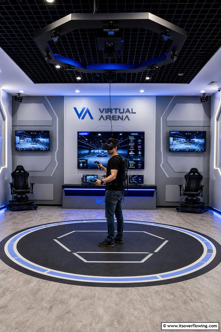 High Tech Virtual Arena - 30 Teen Hangout Room Ideas for Modern & Functional Spaces