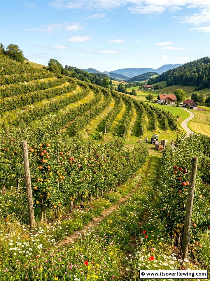 Hillside Fruit Orchard - 25 garden ideas for uneven ground