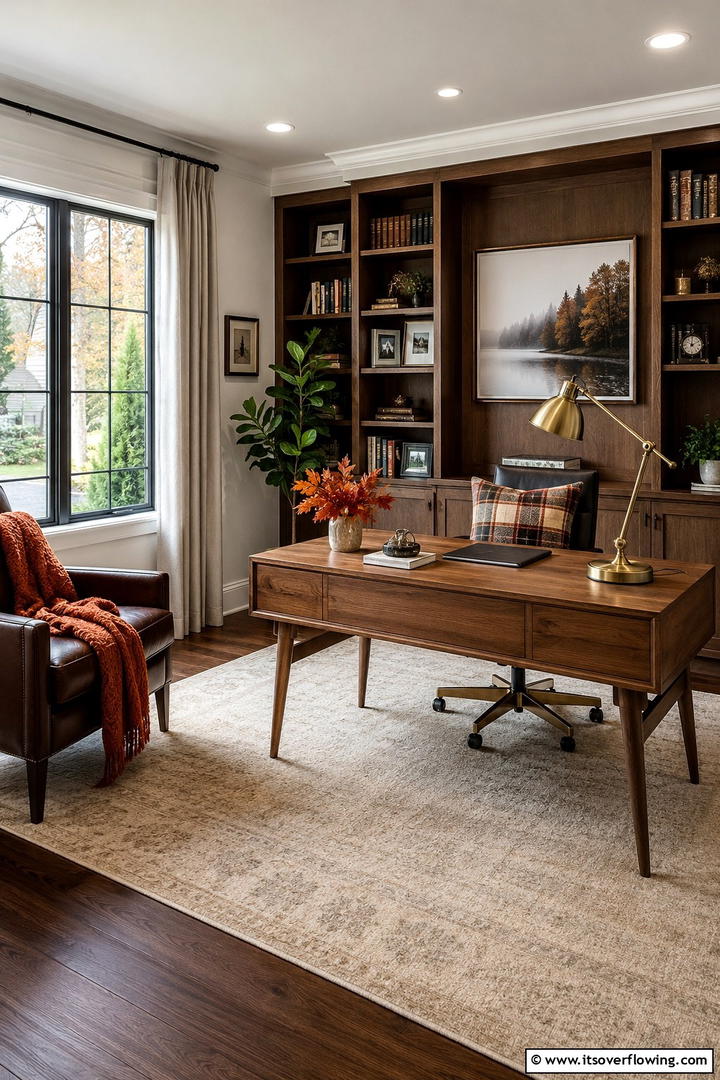 Home Office Autumn Inspiration - 50 Fall Decor Ideas for A Cozy Seasonal Refresh at Home