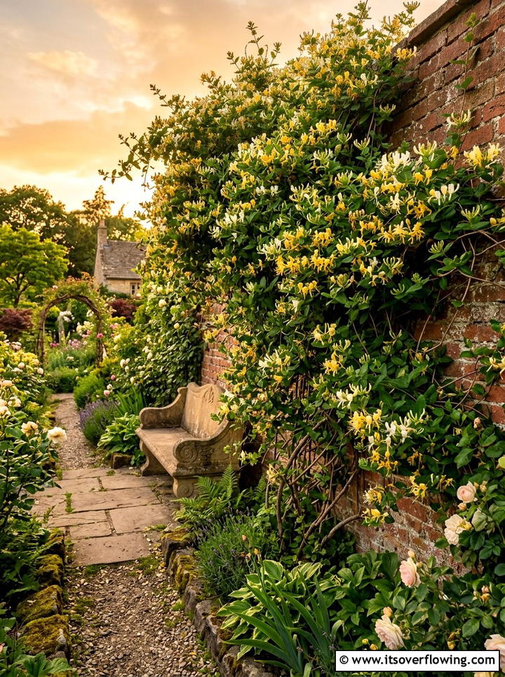 Honeysuckle Vine Wall - 25 garden ideas for hummingbirds