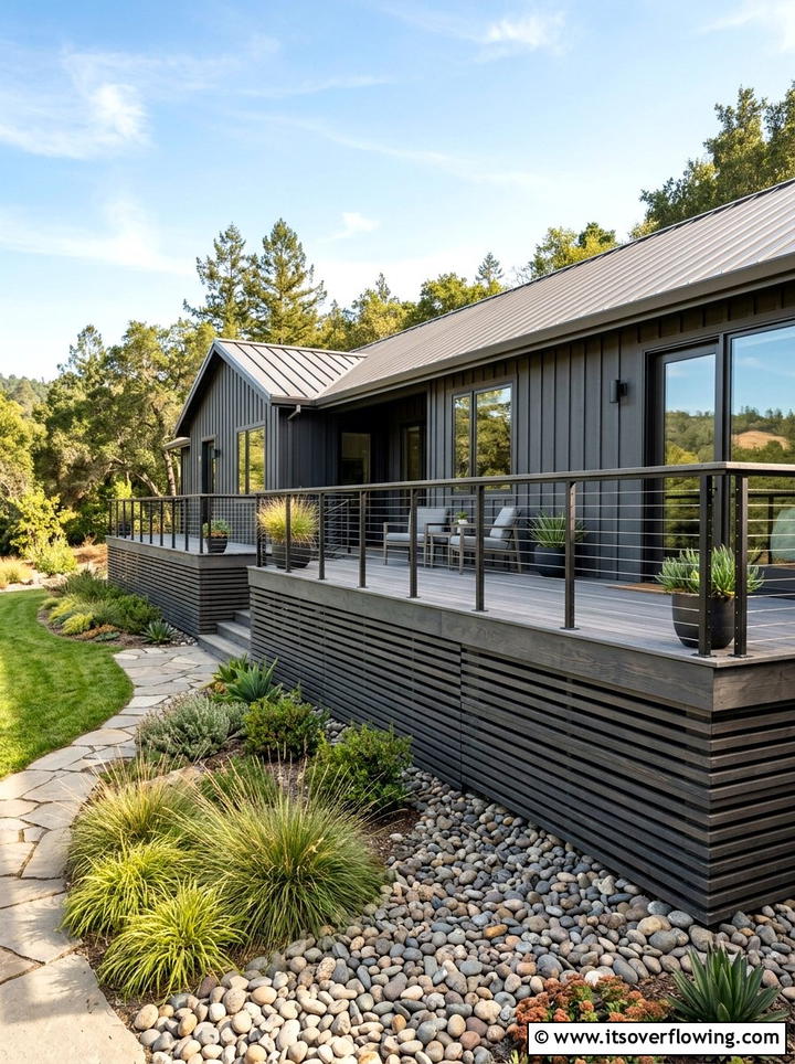 Horizontal Lattice Deck Skirting - 25 front porch ideas with lattice panels