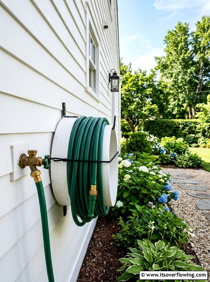 Hose storage rack - 25 upcycled garden ideas with pvc pipes