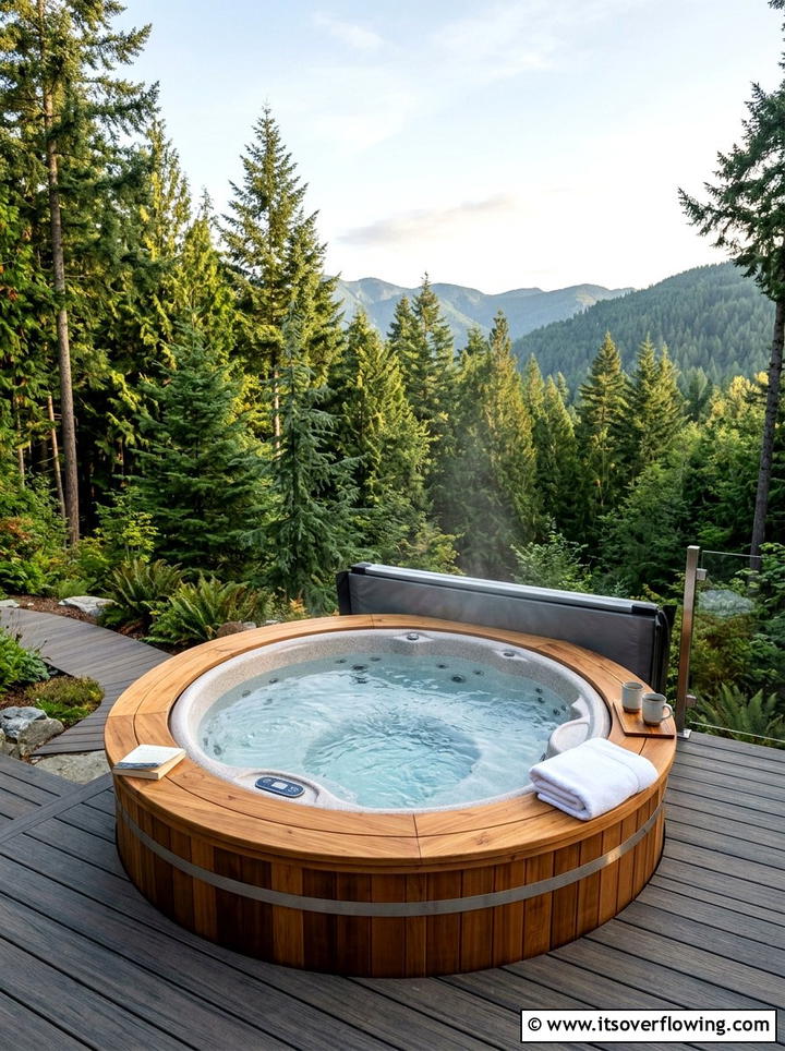 Hot Tub - 25 backyard ideas for winter ambiance