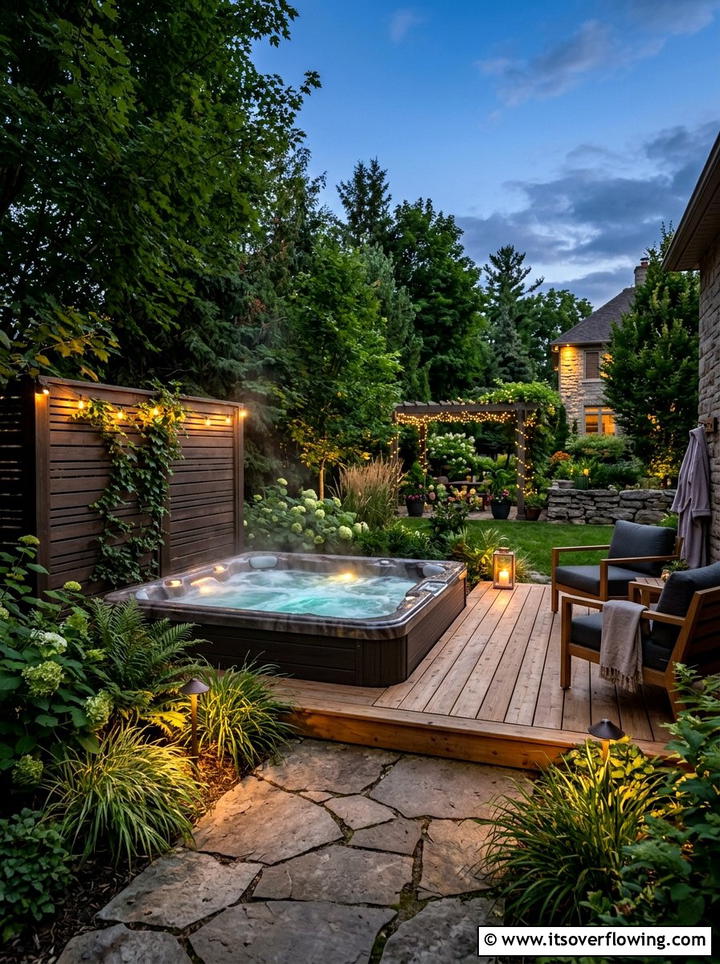 Hot Tub Area - 25 backyard ideas for entertaining