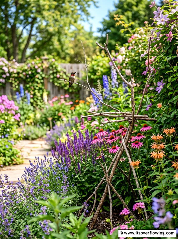 Hummingbird Perch Branches - 25 garden ideas for hummingbirds