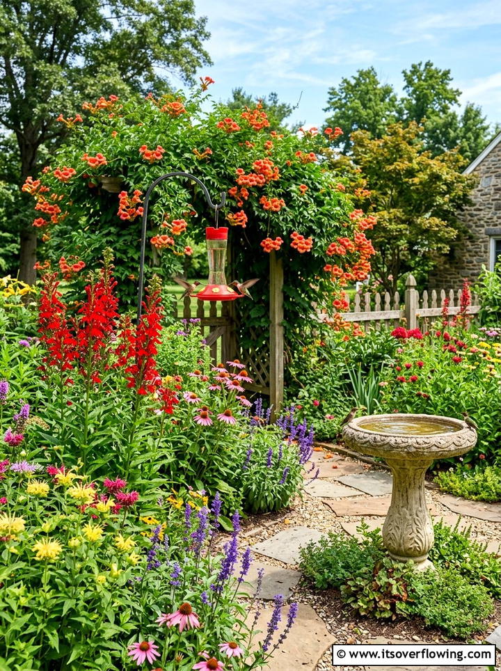 Hummingbird attracting garden - 25 garden ideas with pollinator plants