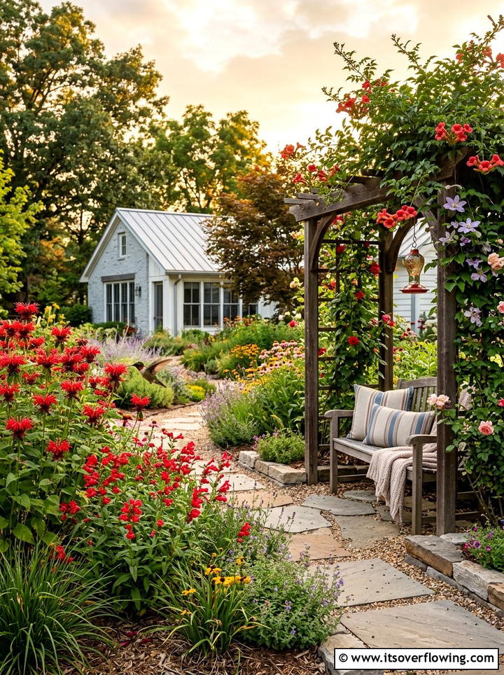 Hummingbird pollinator garden - 25 backyard ideas with bird garden