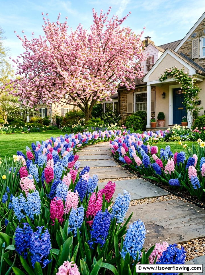 Hyacinth Spring Bulb Display - 25 creative garden ideas with fragrance gardens