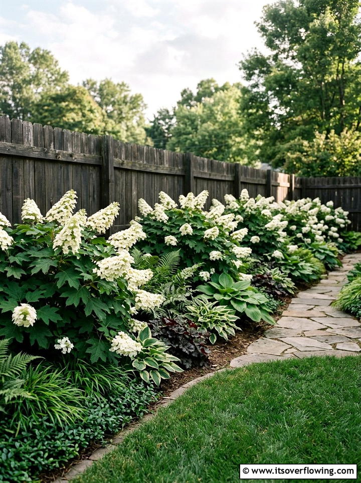 Hydrangea Shade Border - 25 small garden ideas for low sunlight