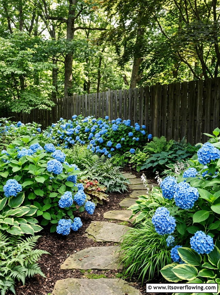 Hydrangea Shade Garden - 25 garden design ideas with woodland plants
