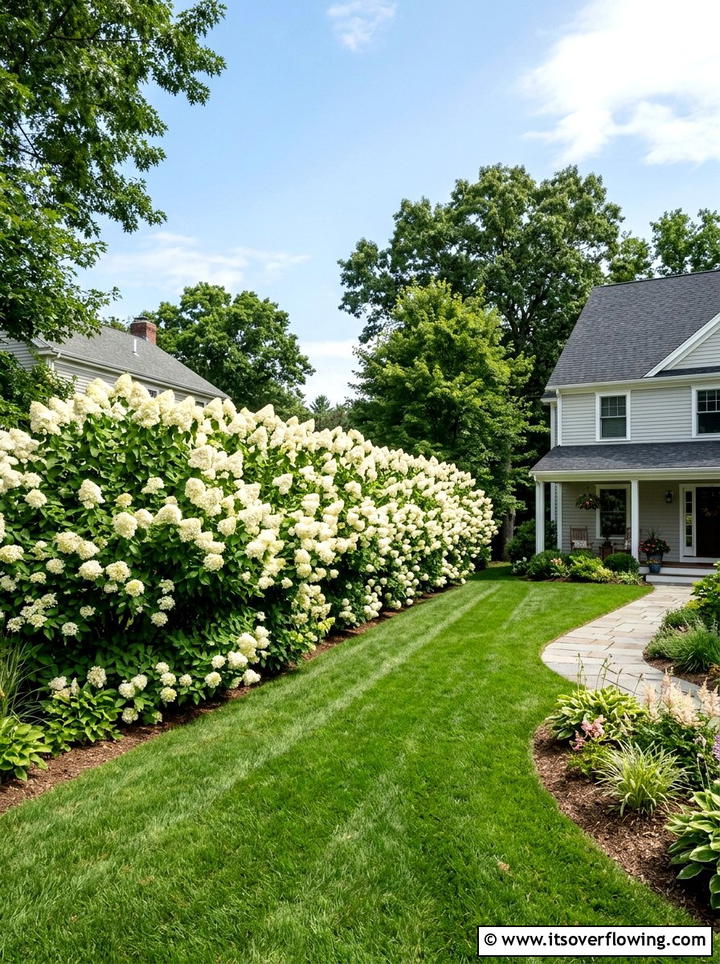 Hydrangea privacy screen - 25 garden design ideas with seasonal flowers