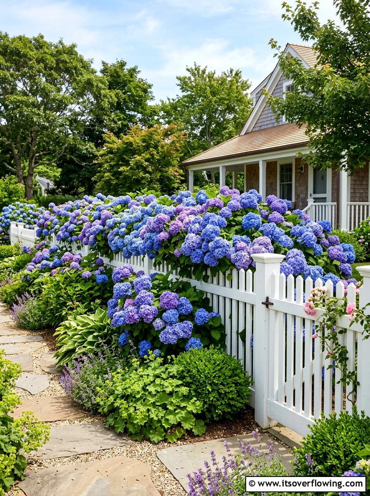 Hydrangea shrub border - 25 garden ideas for clay soil