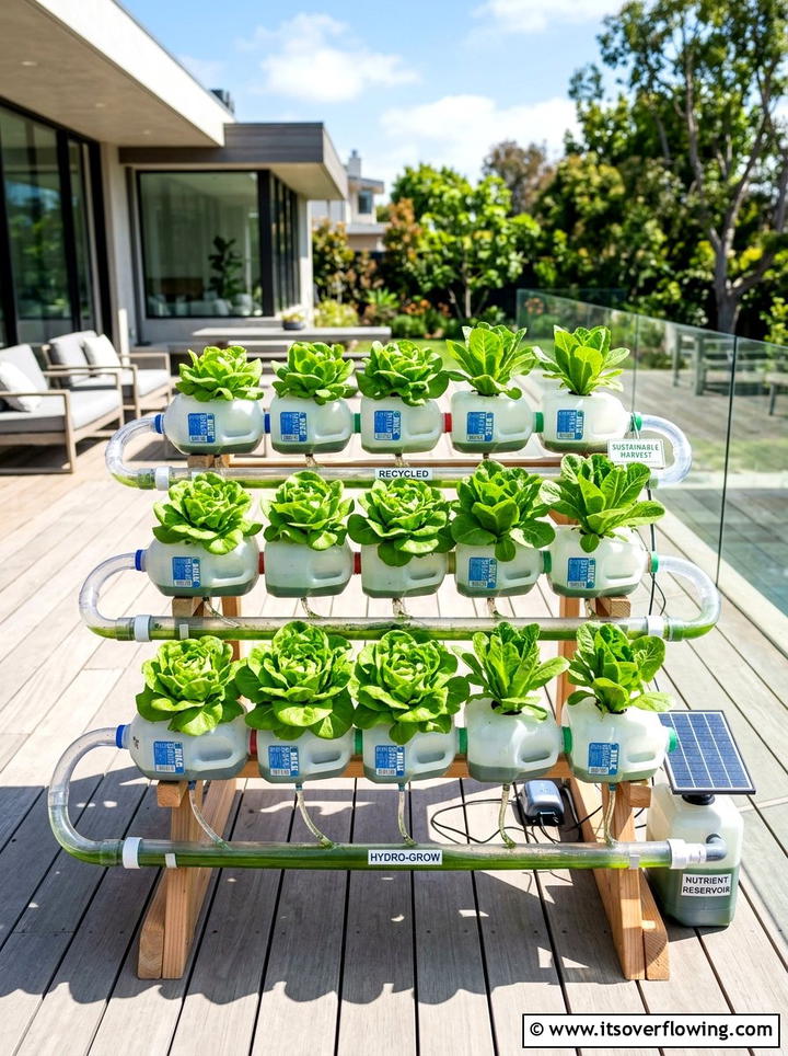 Hydroponic Growing System - 25 recycled garden ideas with milk jugs
