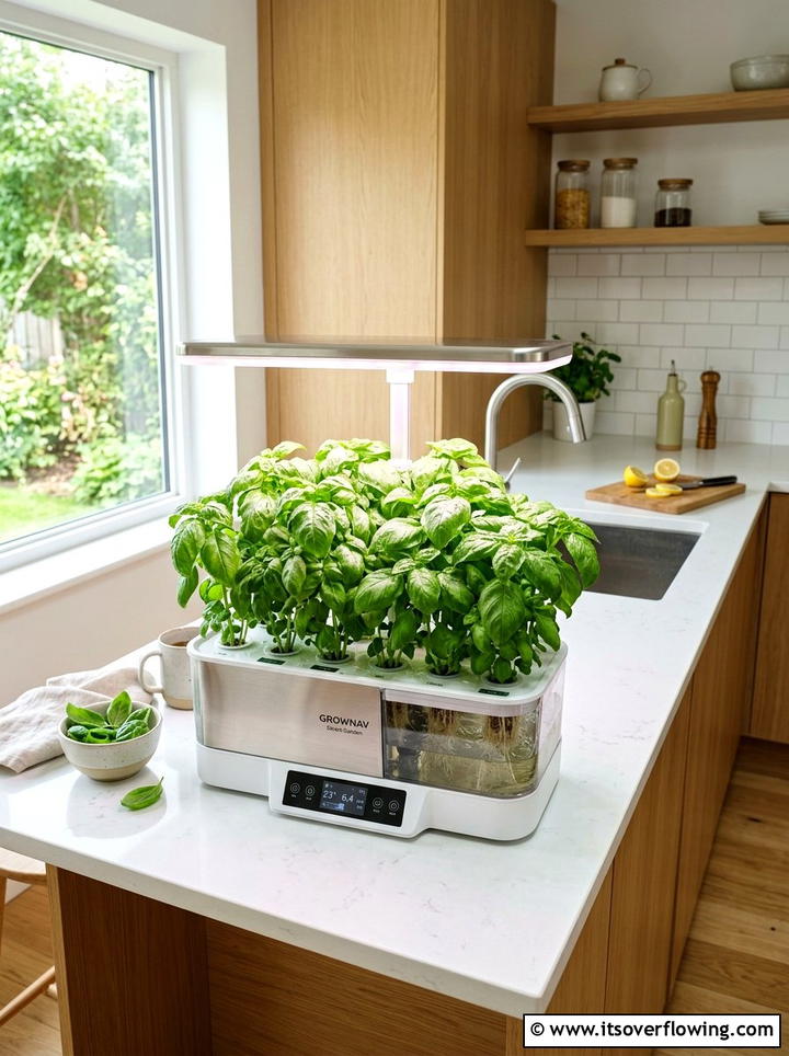 Hydroponic Herb System - 25 garden ideas with herbs